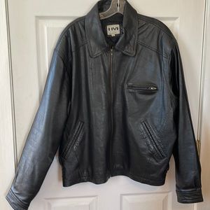 Black Leather Jacket - International Male